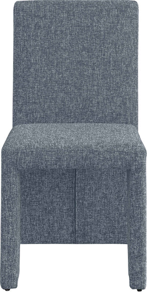 Benson Blue Linen Textured Fabric Dining Chair 751Blue-C Meridian Furniture