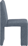 Benson Blue Linen Textured Fabric Dining Chair 751Blue-C Meridian Furniture