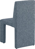 Benson Blue Linen Textured Fabric Dining Chair 751Blue-C Meridian Furniture