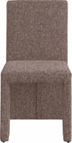 Benson Brown Linen Textured Fabric Dining Chair 751Brown-C Meridian Furniture