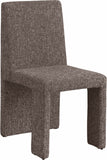 Benson Brown Linen Textured Fabric Dining Chair 751Brown-C Meridian Furniture