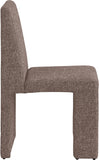 Benson Brown Linen Textured Fabric Dining Chair 751Brown-C Meridian Furniture