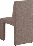 Benson Brown Linen Textured Fabric Dining Chair 751Brown-C Meridian Furniture