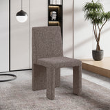 Benson Brown Linen Textured Fabric Dining Chair 751Brown-C Meridian Furniture