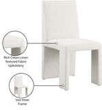 Benson Cream Linen Textured Fabric Dining Chair 751Cream-C Meridian Furniture