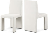 Benson Cream Linen Textured Fabric Dining Chair 751Cream-C Meridian Furniture