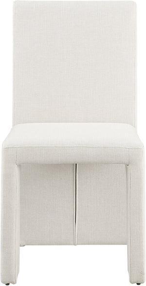 Benson Cream Linen Textured Fabric Dining Chair 751Cream-C Meridian Furniture
