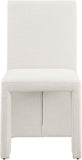 Benson Cream Linen Textured Fabric Dining Chair 751Cream-C Meridian Furniture