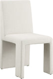 Benson Cream Linen Textured Fabric Dining Chair 751Cream-C Meridian Furniture