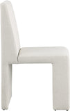 Benson Cream Linen Textured Fabric Dining Chair 751Cream-C Meridian Furniture