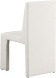 Benson Cream Linen Textured Fabric Dining Chair 751Cream-C Meridian Furniture