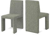 Benson Green Linen Textured Fabric Dining Chair 751Green-C Meridian Furniture