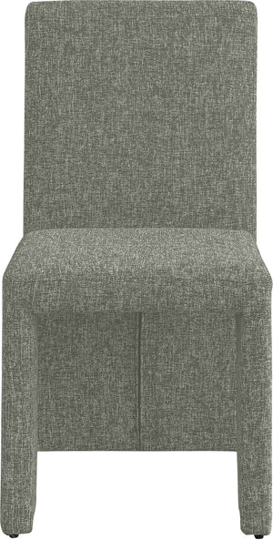 Benson Green Linen Textured Fabric Dining Chair 751Green-C Meridian Furniture