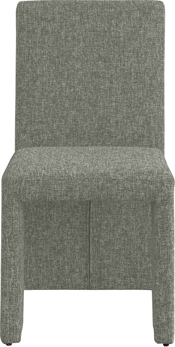 Benson Green Linen Textured Fabric Dining Chair 751Green-C Meridian Furniture