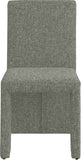 Benson Green Linen Textured Fabric Dining Chair 751Green-C Meridian Furniture