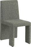 Benson Green Linen Textured Fabric Dining Chair 751Green-C Meridian Furniture