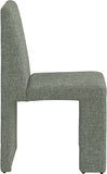 Benson Green Linen Textured Fabric Dining Chair 751Green-C Meridian Furniture