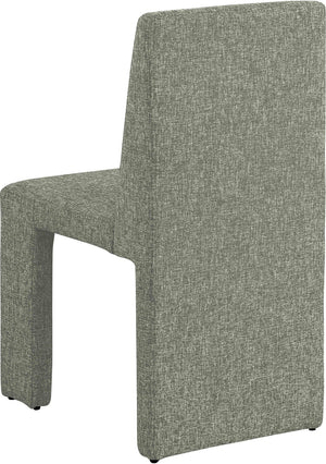 Benson Green Linen Textured Fabric Dining Chair 751Green-C Meridian Furniture