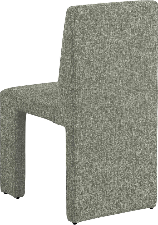 Benson Green Linen Textured Fabric Dining Chair 751Green-C Meridian Furniture