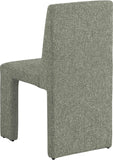 Benson Green Linen Textured Fabric Dining Chair 751Green-C Meridian Furniture