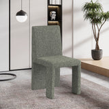 Benson Green Linen Textured Fabric Dining Chair 751Green-C Meridian Furniture