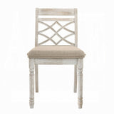 English Elm Tan and Antique White Padded Side Chair (Set Of 2)