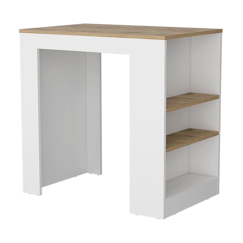 English Elm Portree Kitchen Island - Stylish Space-Saving Design With 3-Side Shelves For Modern Living Spaces B070P188817-GIGA
