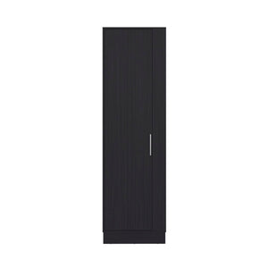 English Elm Storage Cabinet Tall Narrow Matte Black Single Door Organizer for Laundry or Office B092P474490