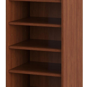 Coffee Solid Wood Shoe Cabinet Entryway Organizer with Ample Ten Pair Storage