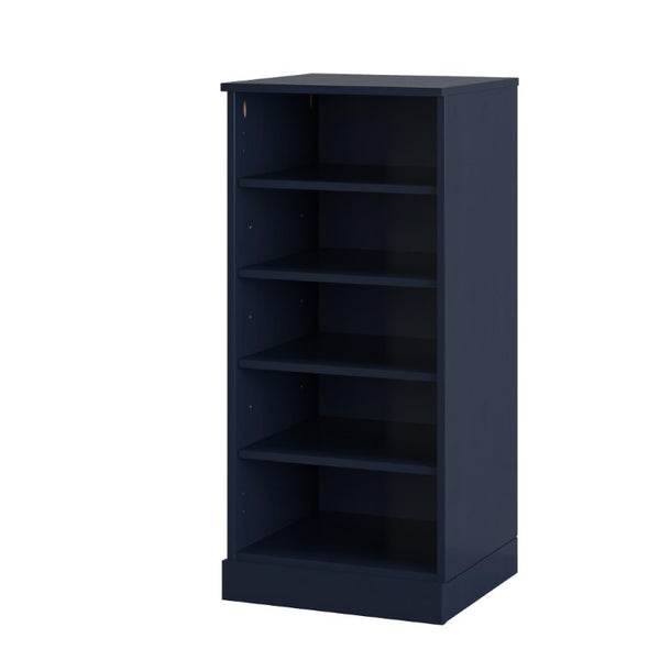 HomeRoots Navy Solid Wood Shoe Cabinet Organizer for Entryway with Ten Pair Storage Capacity 752051