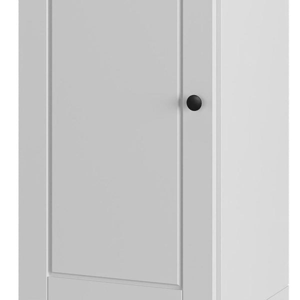 White Solid Wood Shoe Cabinet Organizer for Entryway Holds Ten Pairs in Style