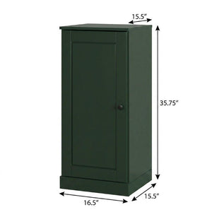 Green Solid Wood Entryway Shoe Cabinet Organizer with Space for Ten Pairs