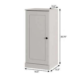 Off White Solid Wood Shoe Cabinet Entryway Organizer with Space for Ten Pairs