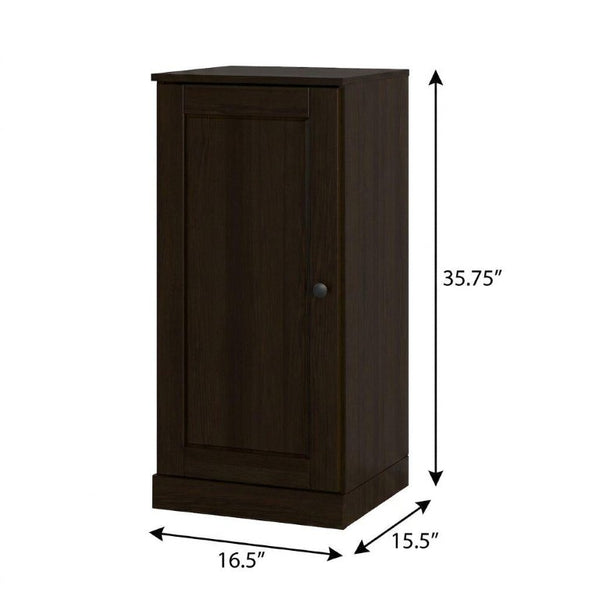 Espresso Solid Wood Shoe Cabinet with Space for Ten Pairs Entryway Storage