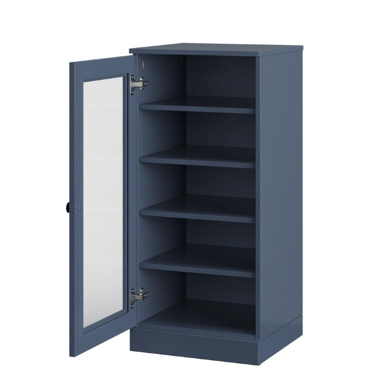 HomeRoots French Solid Wood Shoe Cabinet Entryway Organizer with Ten Pair Storage Capacity 752256