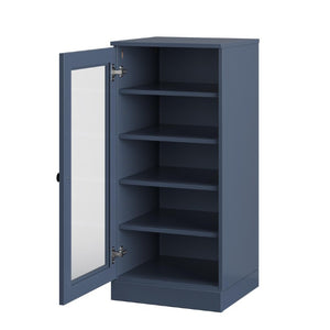 French Solid Wood Shoe Cabinet Entryway Organizer with Ten Pair Storage Capacity