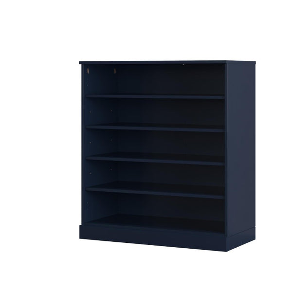 Navy Solid Wood Shoe Cabinet Organizer Storing Twenty Pairs in Entryway Style