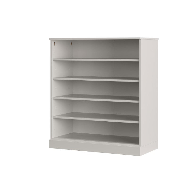 HomeRoots Off White Solid Wood Shoe Cabinet Entryway Organizer Holds Twenty Pairs Stylishly 752328