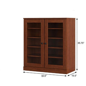 Coffee Solid Wood Shoe Cabinet Entryway Organizer with Ample Pair Storage Capacity