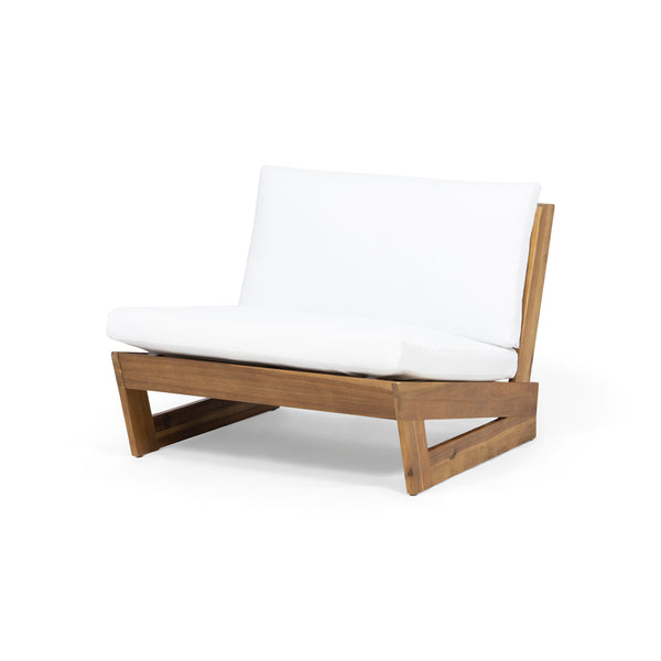 English Elm Christopher Knight Home® - SHERWOOD Club Chair with Acacia Wood Frame, Weather-Resistant Outdoor Lounge Seating with Cushions Teak 64867.00WHIMP1