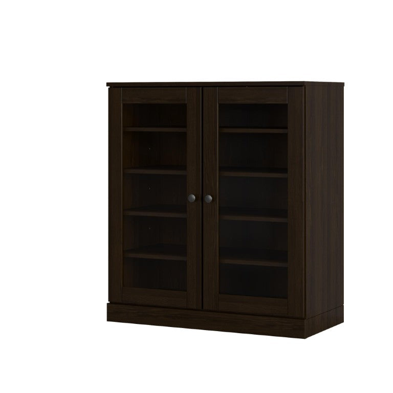 Espresso Solid Wood Shoe Cabinet with Organizer Storage for 20 Pairs Entryway