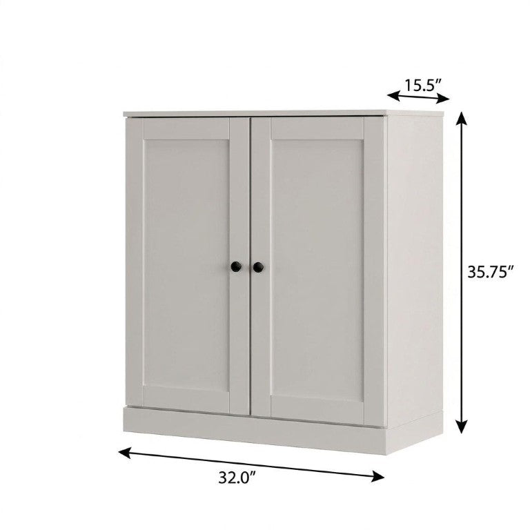 Off White Solid Wood Shoe Cabinet Entryway Organizer Holds Twenty Pairs Neatly