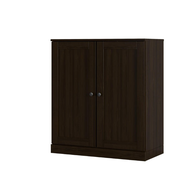 Espresso Solid Wood Shoe Cabinet Entryway Organizer Holds up to Twenty Pairs