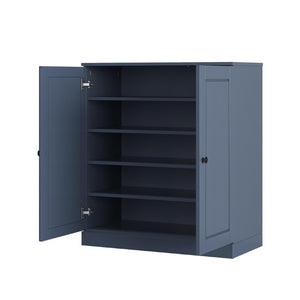French Solid Wood Shoe Cabinet Elegant Entryway Storage for Twenty Pairs Organized