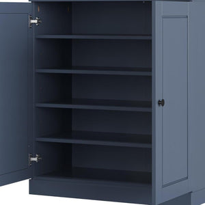 French Solid Wood Shoe Cabinet Elegant Entryway Storage for Twenty Pairs Organized