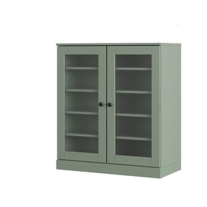 HomeRoots Sage Solid Wood Twenty Pair Shoe Cabinet Entryway Organizer with Stackable Storage 752379
