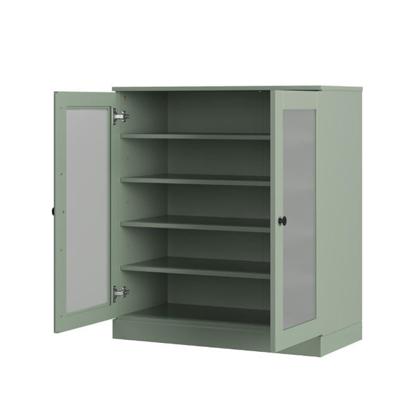 Sage Solid Wood Twenty Pair Shoe Cabinet Entryway Organizer with Stackable Storage