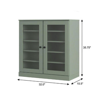 Sage Solid Wood Twenty Pair Shoe Cabinet Entryway Organizer with Stackable Storage
