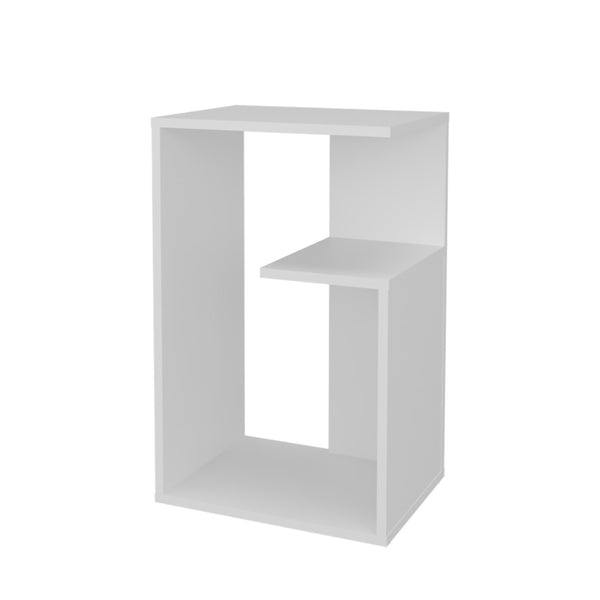 English Elm Vega Modern Melamine Side Table With Open Storage - Compact, Stylish & Easy To Assemble For Any Room B128P287506-GIGA