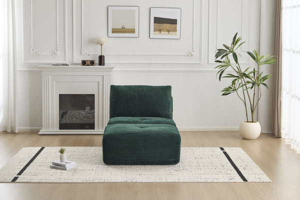 English Elm Modern Pet-Friendly Cloud Sectional Sofa - Memory Foam Comfort With Movable Ottoman & No Assembly! W3723P346960